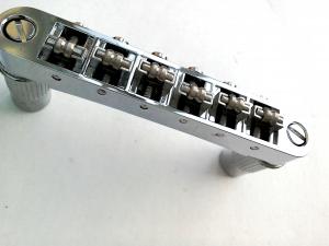 CHROME TUNE-O-MATIC ROLLER BRIDGE & POSTS FOR LES PAUL GUITAR